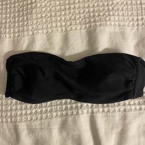 Black strapless bikini top